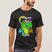 Party Hard Dinosaur T-Rex T-shirt (Voorkant)