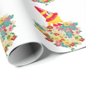 Party Hat Monster in the Garden Cadeaupapier (Rol Hoek)