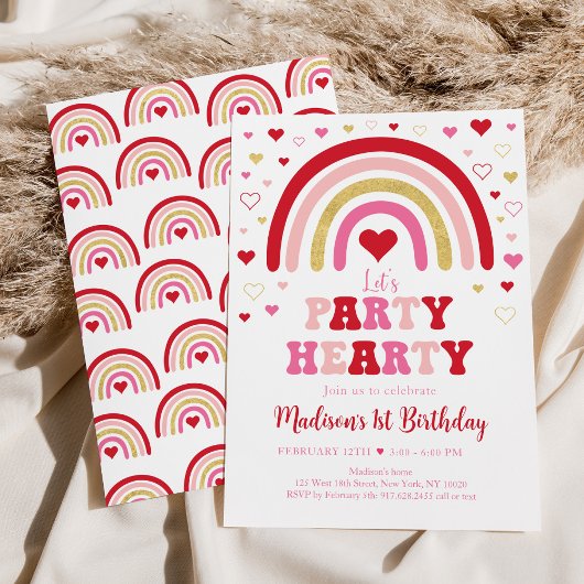 Party Hearty Boho Regenboog Valentijn Verjaardag Kaart