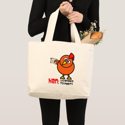 Party Hen Bag Grote Tote Bag (Voorkant (product))