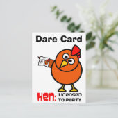 Party Hen Dare Kaart (Staand voorkant)