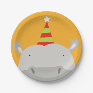 Party Hippo Papieren Bordje