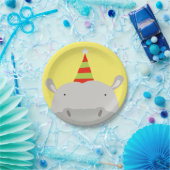 Party Hippo Papieren Bordje (Feest)