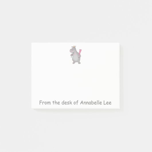 Party Hippo Post-it® Notes (Voorkant)