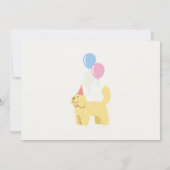 Party Hond kleurrijke pastel kleuren verjaardag Kaart (Achterkant)