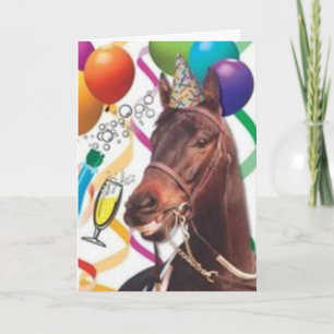 Party Horse B-Day Kaart