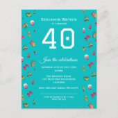 Party Invitation Briefkaart - Iconische 90's retro (Voorkant)