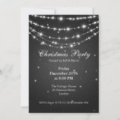 Party Invitation Elegant Sparging Chain Black Kaart (Voorkant)