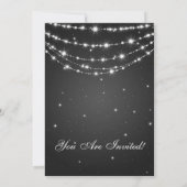 Party Invitation Elegant Sparging Chain Black Kaart (Achterkant)