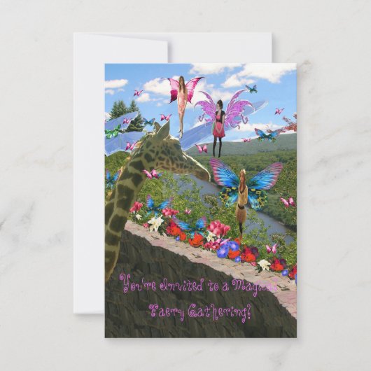 Party Invitation Faery (Fairy) Gathering Kaart (Voorkant)