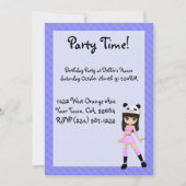 Party Invitation Girly Debbie Kaart (Voorkant)