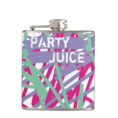 Party Juice 80's kleuren medaleffartsy Heupfles (Voorkant)