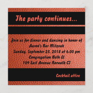 Party Kaart voor Hoops Bar Mitswa Collectie