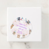 Party katten miauw-logische kinderen verjaardag da bedankjes labels (In situ)