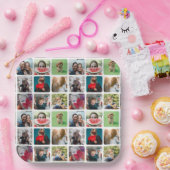 Party Keepsake Photo Collage Patroon Papieren Bordje (Feest)