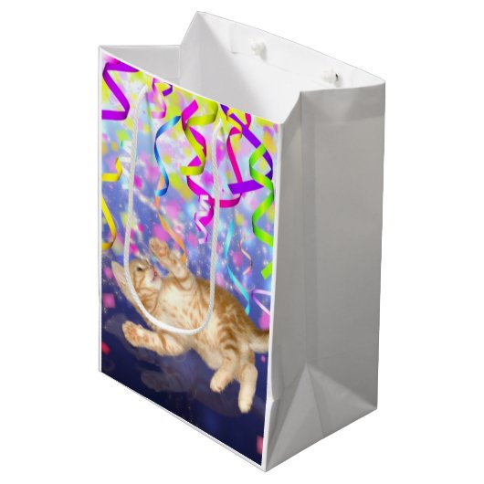 Party kitten medium cadeauzakje (Voorkant Gekanteld)