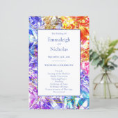 Party Kleur Crystal Edelsteen Trouwprogramma's (Staand voorkant)