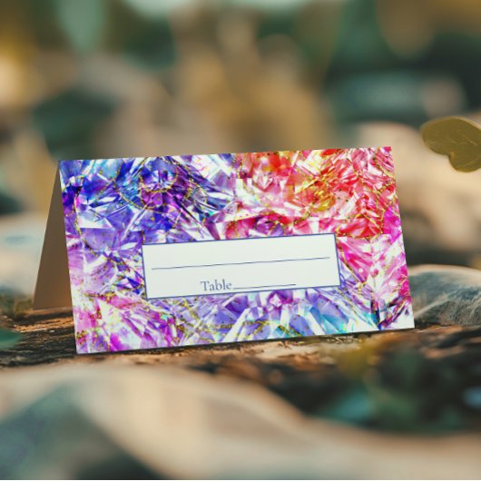 Party Kleur Diamond Crystal Edelsteen bruiloft Plaatskaartje