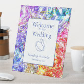 Party Kleur Diamond Crystal Edelsteen bruiloft Reclamebord Met Voetstuk (Insitu)