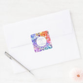 Party Kleur Diamond Crystal Edelsteen bruiloft Vierkante Sticker (Envelop)