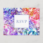Party Kleur Regenboog Edelsteen bruiloft RSVP Uitnodiging Briefkaart (Voorkant)