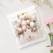 Party Kleurrijke Witte Perzik Bloemen Ballonnen El Bedankzakje (Gezegeld)