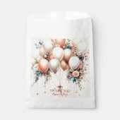 Party Kleurrijke Witte Perzik Bloemen Ballonnen El Bedankzakje (Voorkant)