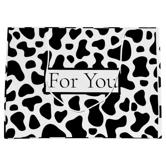 Party Koe Print Groot Cadeauzakje (Voorkant)