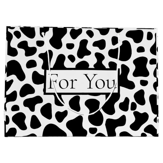 Party Koe Print Groot Cadeauzakje (Achterkant)