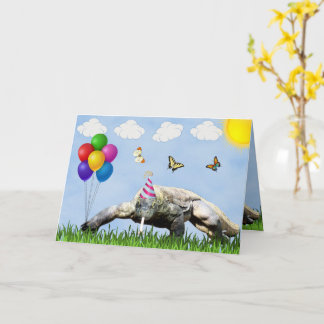 Party Komodo Dragon Happy Birthday Kaart