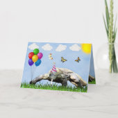 Party Komodo Dragon Happy Birthday Kaart (Voorkant)