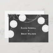 Party Lantern on Chalk RSVP (Voorkant / Achterkant)