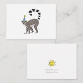 Party Lemur Notitiekaartje (Voorkant / Achterkant)