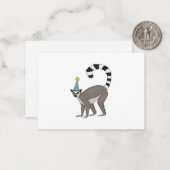 Party Lemur Notitiekaartje (Voorkant / Achterkant in situ)