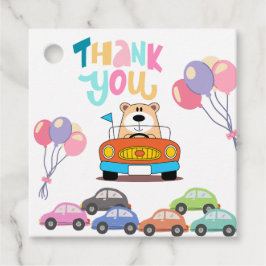 Party levert auto's bedankjes labels