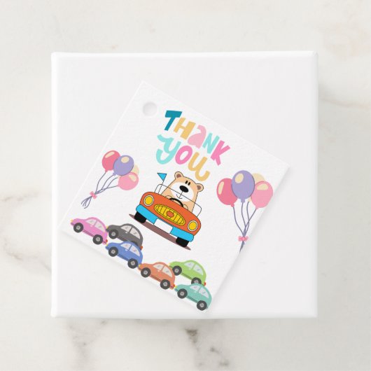 Party levert auto's bedankjes labels (In situ)