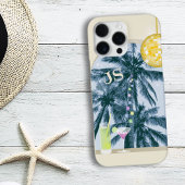 Party Light Cocktail Discobal op Gele Initialen iPhone Hoesje