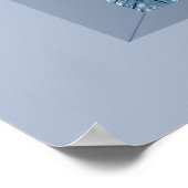 Party Lights Cocktails Disco Ball Palms op Blauw Poster (Hoek)