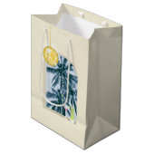 Party Lights Cocktails Disco Ball Palms op Geel Medium Cadeauzakje (Voorkant Gekanteld)