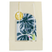 Party Lights Cocktails Disco Ball Palms op Geel Medium Cadeauzakje (Achterkant)