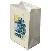 Party Lights Cocktails Disco Ball Palms op Geel Medium Cadeauzakje (Achterkant Gekanteld)