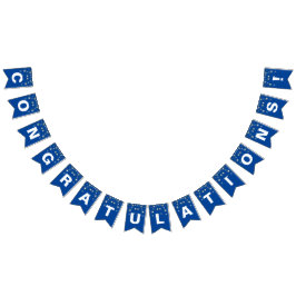 Party Lights Gefeliciteerd met Blue Vlaggetjes