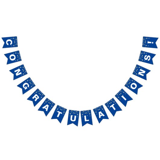 Party Lights Gefeliciteerd met Blue Vlaggetjes (Alle)