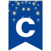 Party Lights Gefeliciteerd met Blue Vlaggetjes (Eerste vlag)