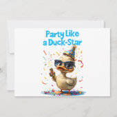 Party Like A Duck Star - Ontwerp voor een feesteli Kaart (Voorkant)