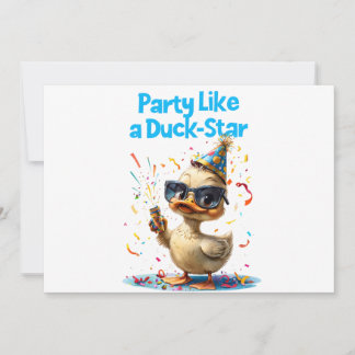 Party Like A Duck Star - Ontwerp voor een feesteli Kaart