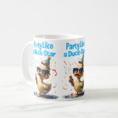 Party Like A Duck Star - Ontwerp voor een feesteli Koffiemok (Voorkant links)