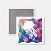 Party Like A Jellyfish Silhouette Magneet (Voorkant / Achterkant)