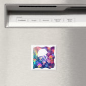 Party Like A Jellyfish Silhouette Magneet (Insitu (Vaatwasser))