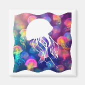 Party Like A Jellyfish Silhouette  Magneet (Voorkant)